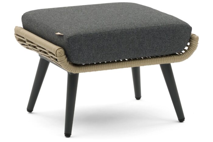 Coco Vinci lounge voetenbank – Taupe-naturel-bruin