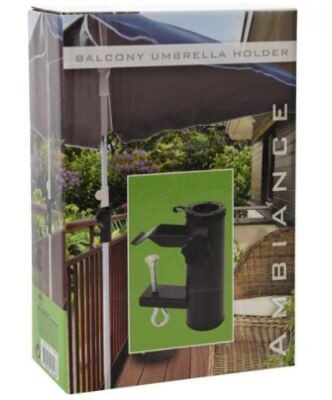 Nampook Universele balkon houder stokparasolhouder stokparasolvoet kunststof, geschikt voor kleine stokparasols