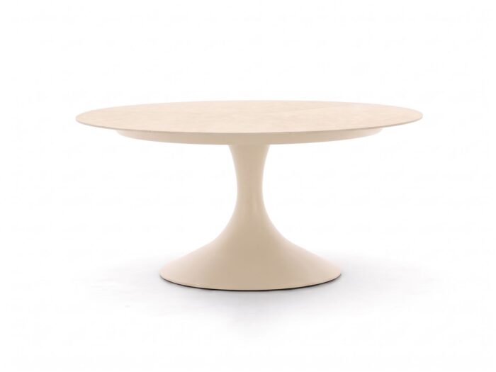 SUNS Nova low dining tuintafel ø 150cm (h: 68cm) Laagste prijsgarantie! – Taupe