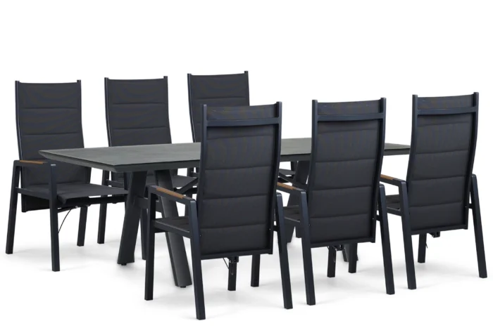 Lifestyle Garden Furniture Essence/Monza 230x100 cm dining tuinset 7-delig - Grijs-antraciet
