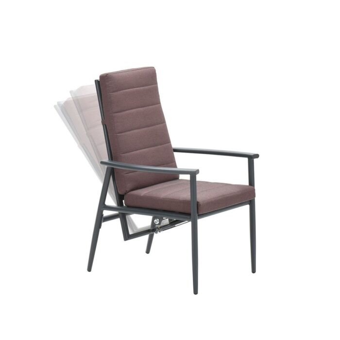 Garden impressions Biola Verstelbare Tuinstoel Copper – grijs;rood
