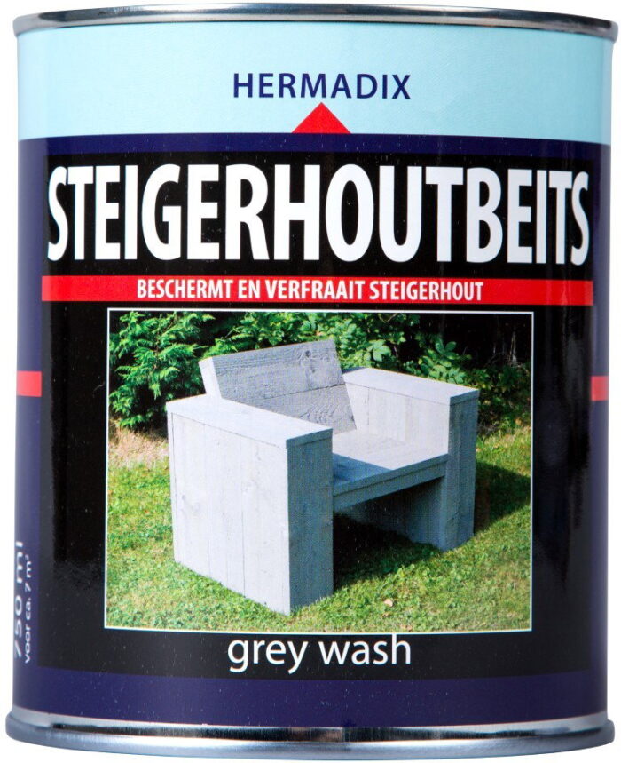 Hermadix Beits steigerhout grey wash 750 ml – grijs