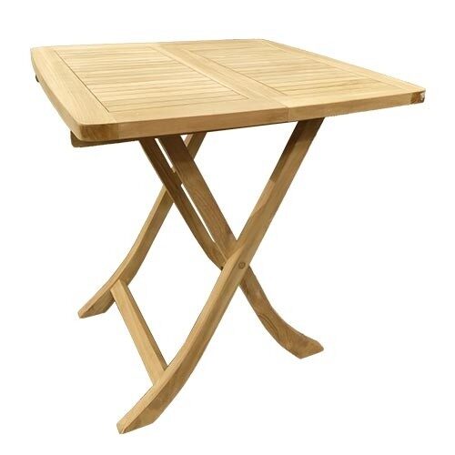 Buitengewoon de boet Teak bijzettafel 70×70 cm Buitengewoon Boet – bruin