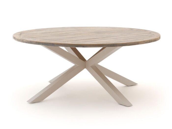 ROUGH Furniture ROUGH-Y dining tuintafel ø 180cm (h:75cm) Laagste prijsgarantie! – Bruin