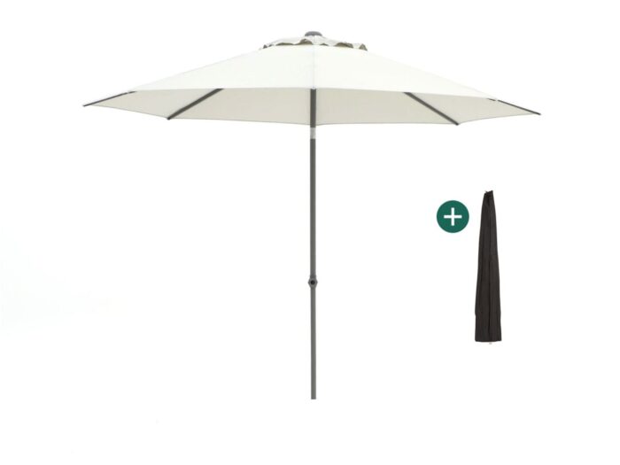 Shadowline Push-up parasol ø 300cm Laagste prijsgarantie! – Grijs