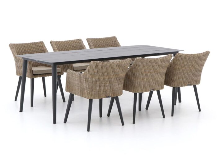 Manifesto Furniture Matese/Sora 220cm dining tuinset 7-delig – Grijs
