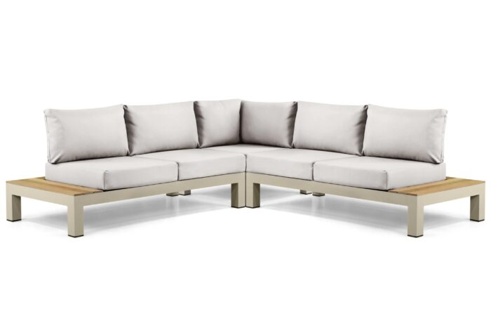 Lifestyle Garden Furniture Vittoria hoek loungeset 3-delig – Taupe-naturel-bruin