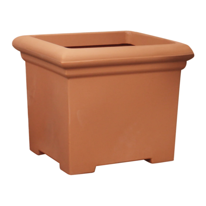 Prestige Grote vierkante 400l terracotta plantenbak bloempot – oranje