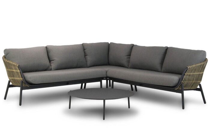Coco Nathan/Pacific 100 cm hoek loungeset 4-delig – Taupe-naturel-bruin