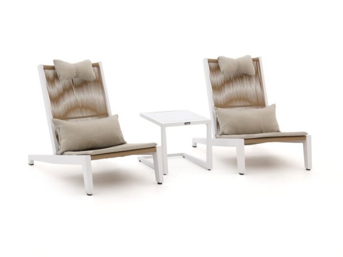 Manifesto Furniture Enzio lounge balkonset 3-delig – Wit
