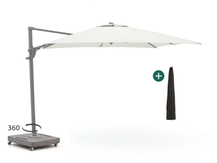 Shadowline Francisco zweefparasol 300x300cm - Grijs