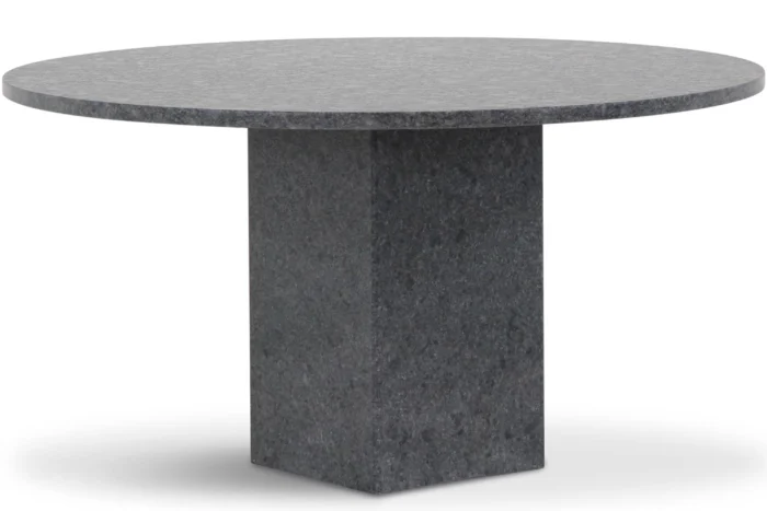 Garden Collections Graniet dining tuintafel rond 140 cm - Grijs-antraciet