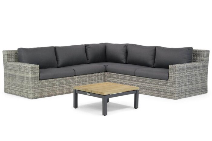 Garden Collections Amico/Riviera 75 cm hoek loungeset 4-delig – Grijs-antraciet