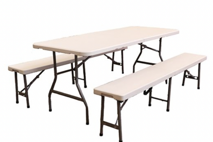 Buitengewoon de boet Party Set Tafel en 2 Banken tuinmeubel Buitengewoon Boet