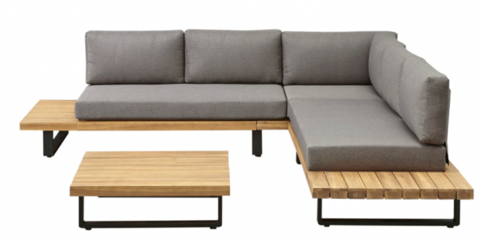 Eurofleur aanbieding Dilos loungeset olijf groen hoekset L253 x B253 cm