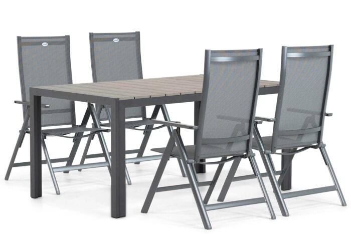 Hartman Aruba/Young 155 cm dining tuinset 5-delig – Grijs-antraciet