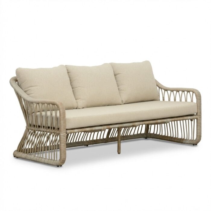 BUITEN living Bruno 3-zits tuinbank | wicker | Mexican Sand | 180cm