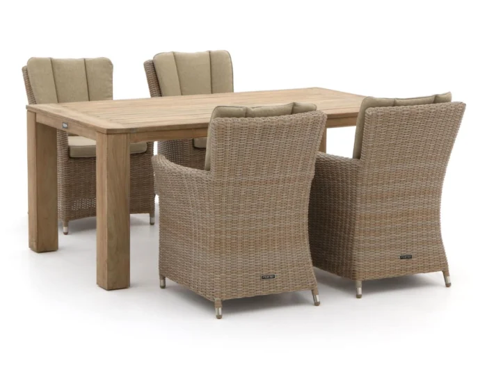 Intenso Furniture Adriano/ROUGH-X 180cm dining tuinset 5-delig - Bruin