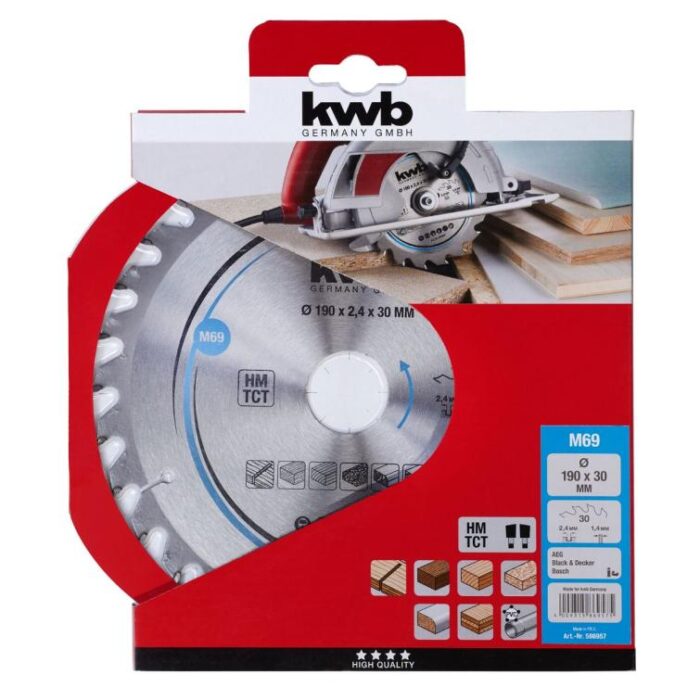 Kwb Cirkelzaagblad hm 190×30 69m I