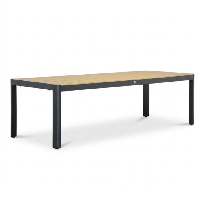 LUX outdoor living Liverpool dining tuintafel 8 personen | polywood + aluminium | Natural Wood | 258cm