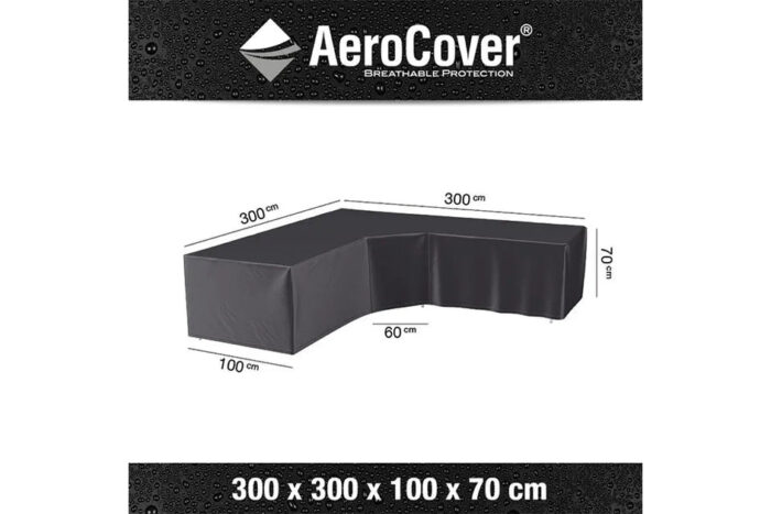 Platinum AeroCover | Loungesethoes 300 x 300 x 100 x 71(h) cm | L-vorm Trapeze