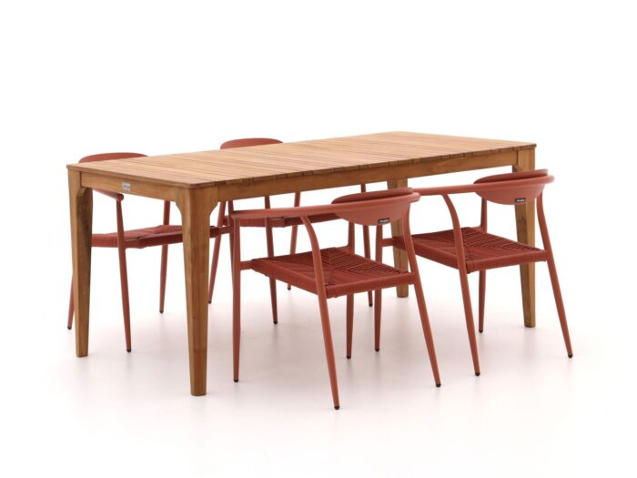 Manifesto Furniture Manifesto Cavone/Bruca 170cm dining tuinset 5-delig stapelbaar Laagste prijsgarantie! – Bruin