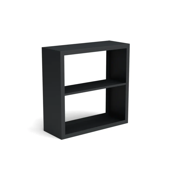 Geroba Beltza zwarte houtopslag onderverdeling 2 vakken 1000x385x1000 mm - zwart
