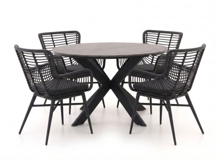 Intenso Furniture Asti/Fidenza ø126cm dining tuinset 5-delig