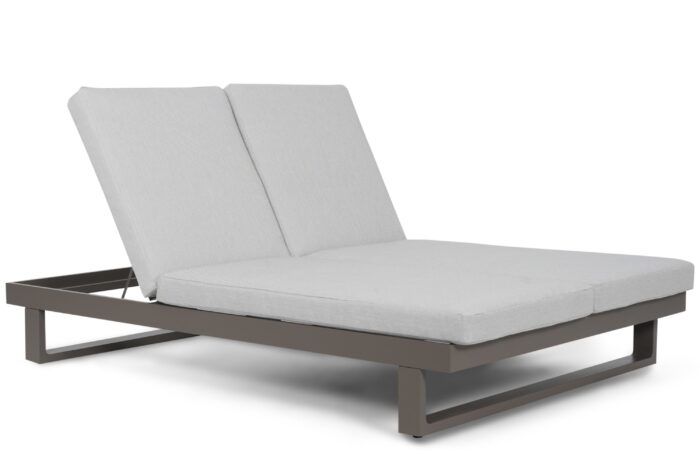 Lifestyle Garden Furniture Massimo ligbed met kussen antraciet/soft grey – Grijs-antraciet
