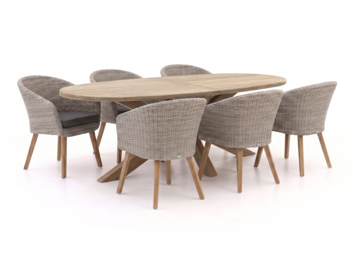 Intenso Furniture Intenso Tropea/ROUGH-Y Ellips 240cm dining tuinset 7-delig Laagste prijsgarantie!