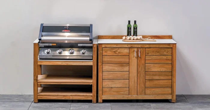 Passion Grills | Buitenkeuken Module Milano | Opstelling 09 | Albastro Cream