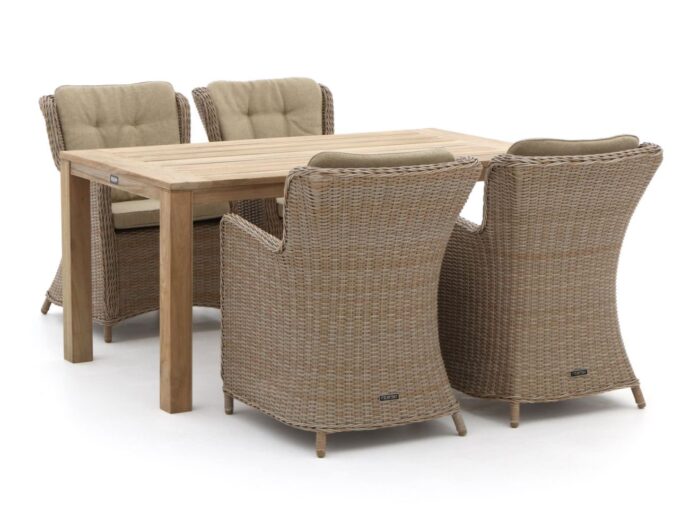 Intenso Furniture Milano/ROUGH-S 160cm dining tuinset 5-delig – Bruin