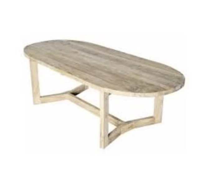Van der leeden Teak Tuintafel Ovaal 260x110 cm Natural - bruin