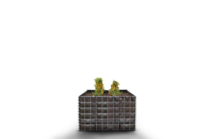 Gabiona Deutschland Rechthoekig verhoogd bed zonder stenen Lengte: 100 cm Hoogte: 60 cm Diepte: 100 cm Maaswijdte: 10 x 10 cm