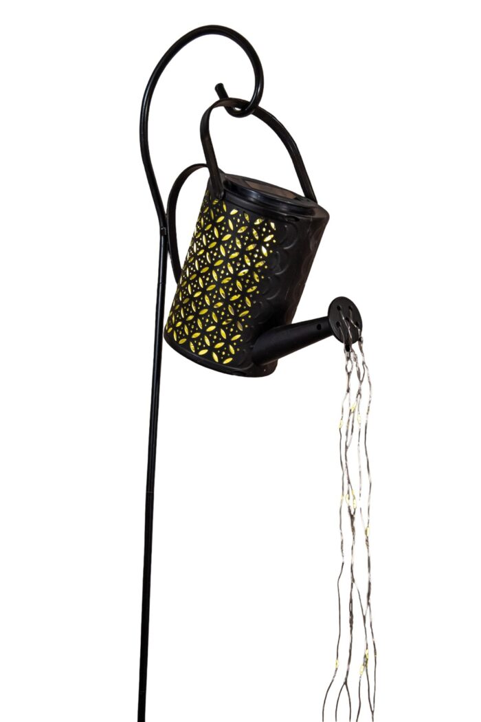 Annas collection Gieter solar led 23,5x10x15 cm op stick zwart Anna’s Collection