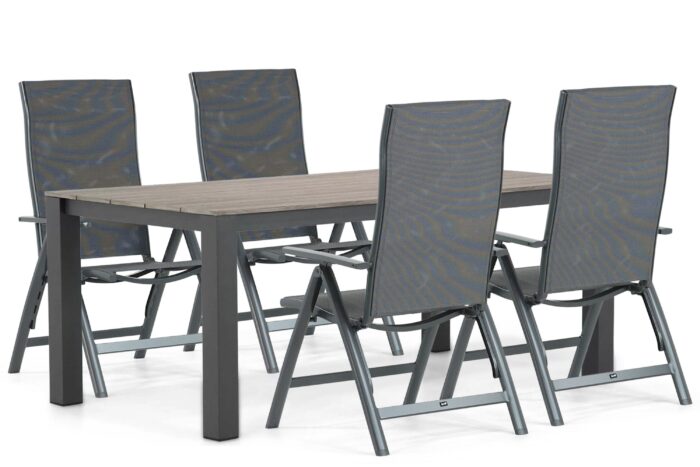 Hartman Sitges/Valley 180 cm dining tuinset 5-delig – Grijs-antraciet