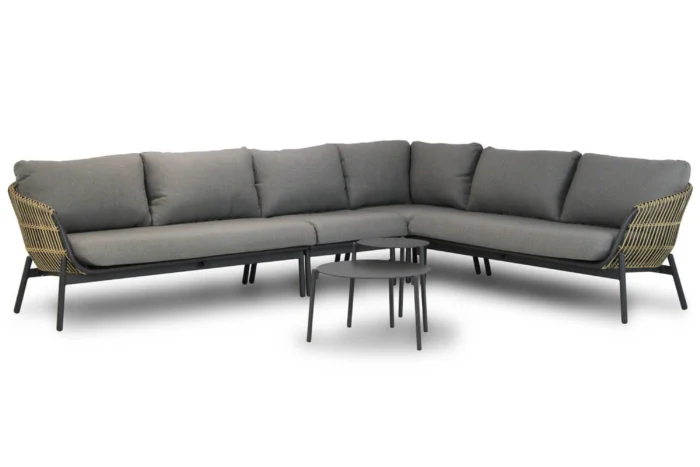 Coco Nathan/Pacific 60-45 cm hoek loungeset 6-delig - Taupe-naturel-bruin