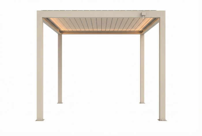 Camello Ventura pergola 300×300 cm loft – Taupe-naturel-bruin