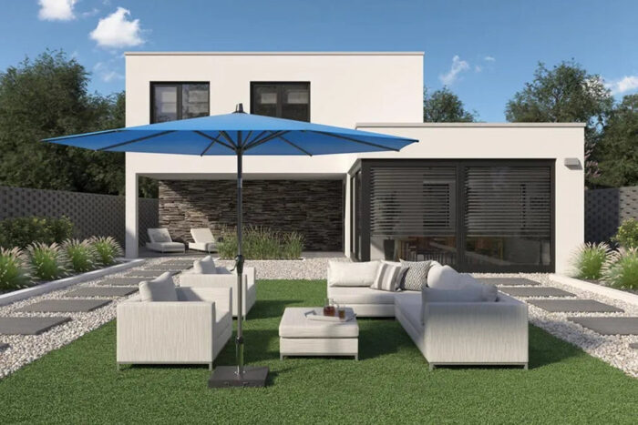 Platinum Sun & Shade | Parasol Riva 275 x 275 cm | Lichtgrijs