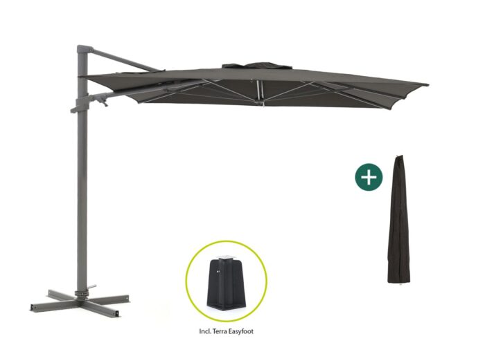 Shadowline Francisco zweefparasol 300x300cm Laagste prijsgarantie! – Grijs