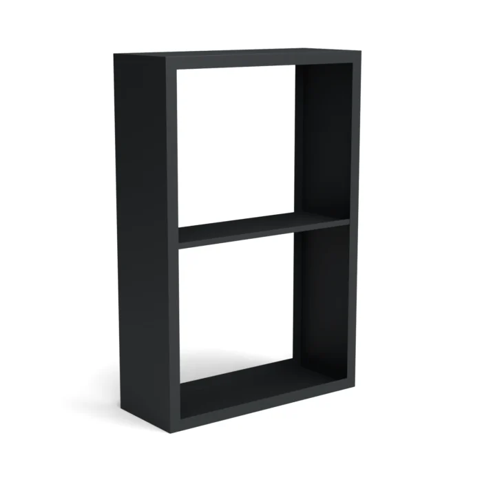 Geroba Beltza zwarte houtopslag onderverdeling 2 vakken 1000x385x1500 mm - zwart