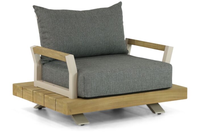 Santika Furniture Supreme lounge tuinstoel – Old teak greywash