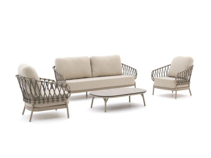 Tierra Outdoor Natal/Nora stoel-bank loungeset 4-delig Laagste prijsgarantie! – Taupe