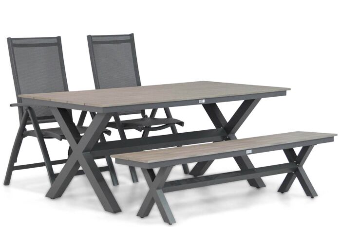 Presto Vasto/Forest 180 cm dining tuinset 4-delig – Grijs-antraciet