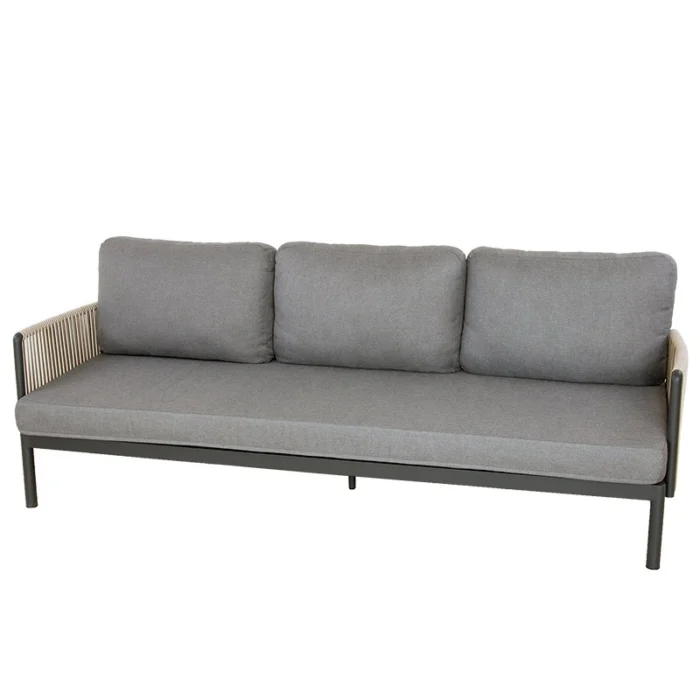 Oosterik home Sidney lounge 3-zitsbank midnight grey B 220 x D 79 x H 73.5 cm - grijs