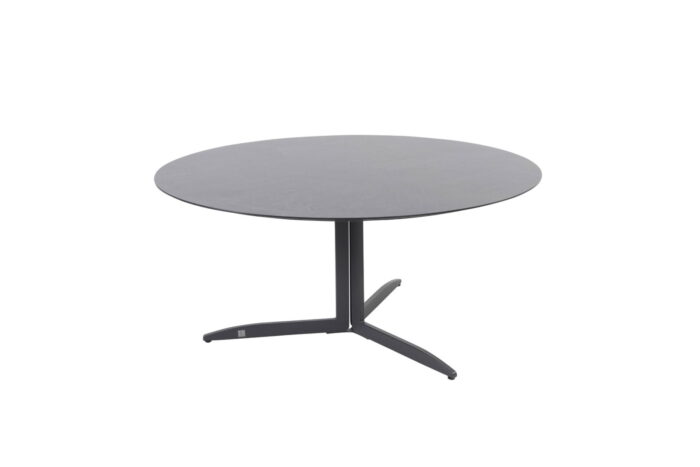 4so Embrace Tafelframe Antracite Met Embrace Tafelblad Slate Antracite diameter 160 cm – grijs