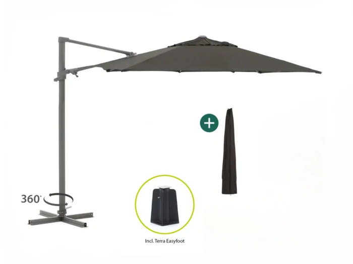 Shadowline Francisco zweefparasol ø330cm - Zwart
