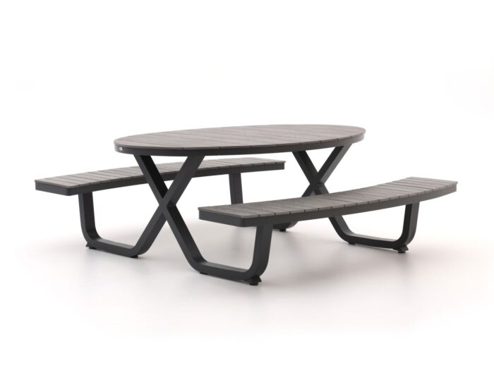 Bellagio tuinmeubelen Bellagio Fidenza picknicktafel 216x200x75cm Laagste prijsgarantie! – Grijs