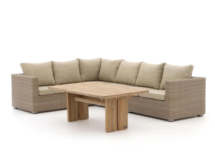 Intenso Furniture Carpino/ROUGH-L dining loungeset 3-delig links - Bruin