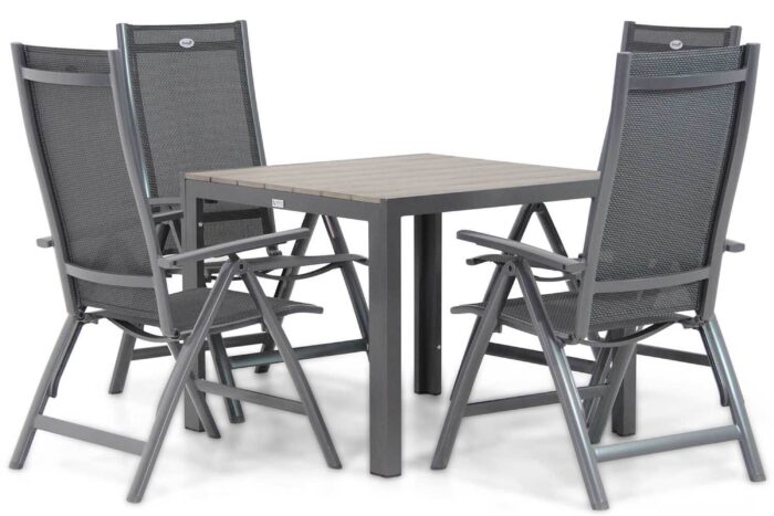Hartman Royal Club/Young 92 cm dining tuinset 5-delig – Grijs-antraciet
